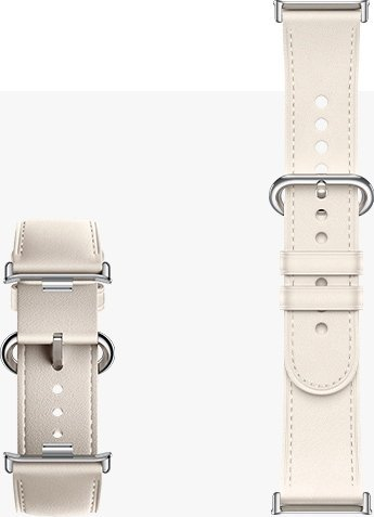 Rrip ore Xiaomi prej lëkure me heqje të shpejtë, për Smart Band 8 Pro, lëkurë, krem i bardhë