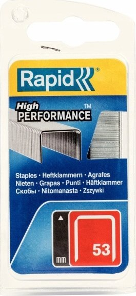 Kapëse zyre Rapid 53/6B, 6mm, galvanizuar, 1080 copë