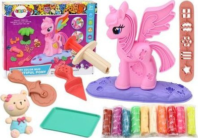 Set plasteline Leantoys Unicorn Play Dough, me aksesorë, shumëngjyrësh