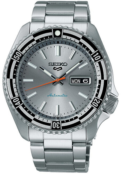 Orë dore për meshkuj Seiko 5 Sports Automatic SRPK09K1, e argjendtë