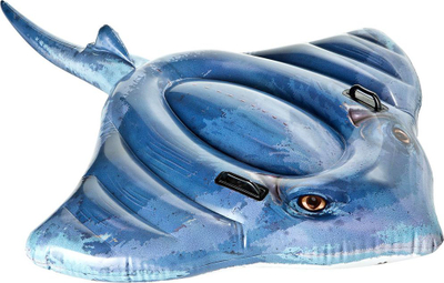 Dyshek me ujë fryrëse Intex Sting Ray Ride On, me doreza, për kalamaj, blu