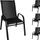 Set karrigesh kopshti Gardlov 23460, 4 copë, çelik dhe tekstil, i zi