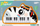 Piano lodër MEGA CREATIVE Zebra 511546, muzikore, për fëmijë 3+, e bardhë