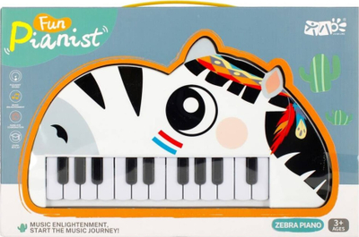 Piano lodër MEGA CREATIVE Zebra 511546, muzikore, për fëmijë 3+, e bardhë