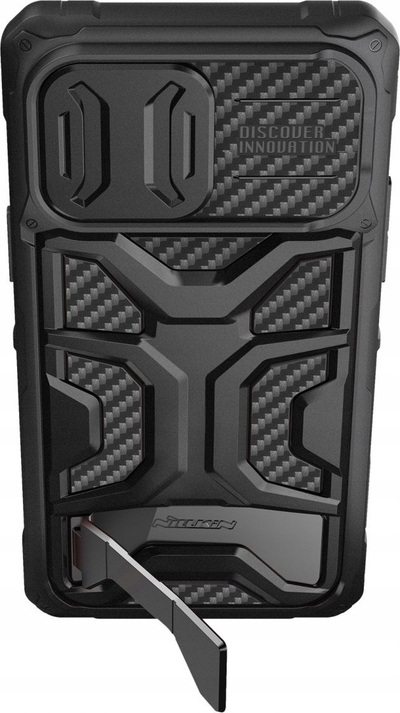 Kllëf telefoni Nillkin Adventurer Pro për iPhone 14 Pro, i fortë, me stand, i zi