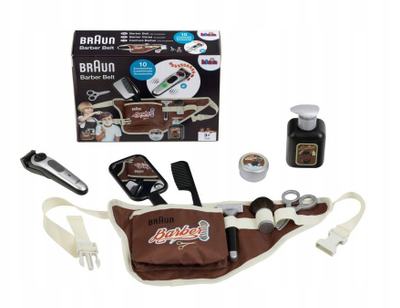 Set lodrash parukerie Klein Braun, rrip berberi me gjithë aksesorë, për kalamaj