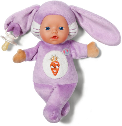 Плишана играчка For Babies Funny Bunny, со држач за цуцла, 26cm, беж