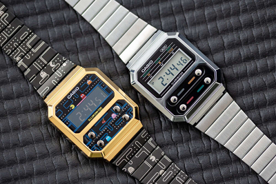 Orë digjitale Casio Collection Vintage A100WE-1AEF (662), e argjendtë