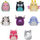 Сет играчки Squishmallows Squish-a-longs 8 Pack Style 4 W2, 8 мини Squish 1\", аксесоари, разнобојни