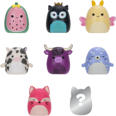 Сет играчки Squishmallows Squish-a-longs 8 Pack Style 4 W2, 8 мини Squish 1\", аксесоари, разнобојни