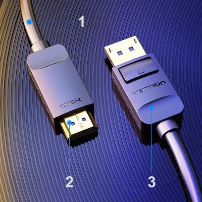 Kabllo Vention DisplayPort në HDMI, 3m, Full HD 1080p, i zi