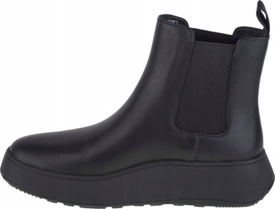 Këpucë për femra FitFlop F Mode FH4 090, lëkurë natyrale, me shollë gome, të zeza