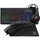 Set gaming Serioux Kayel 4 in 1, tastierë, maus, kufje, mauspad, i zi