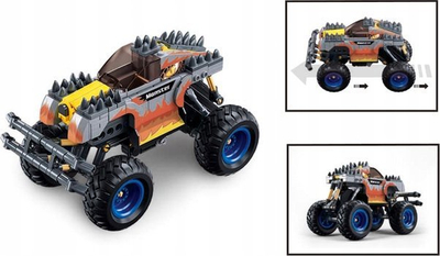 Lodër me kocka Sluban Off Road Monster Truck M38-B1162, 267 copë, Pull Back, shumëngjyrëshe