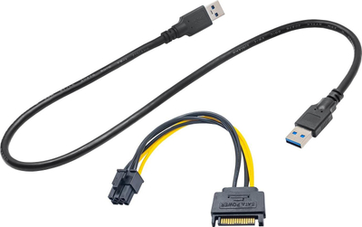 Riser PCI Express Akyga AK-CA-6, USB 3.0, 6-pin SATA, i zi