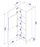 Vitrinë Palazzo Display Cabinet, 190cm, 60cm, e zezë matte dhe lisi craft