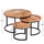 Set tavolina ngrehëse Obi Φ77,5x47,5Hcm (HM9255.21), zezë