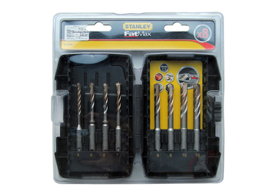 Set shpuese SDS Plus Stanley FatMax STA88101, 8 copë, në kuti plastike, gri