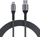 Kabllo USB Lention USB A me USB C, 6A, 1m, e zezë