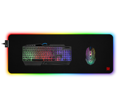 Mousepad gaming Defender Ultra Light 50566, LED, 900x350x4mm, i zi