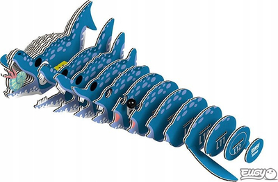 Puzzle 3D Eugy Mosasaurus, 25 copa, lodër për mësim e lojë, shumëngjyrësh