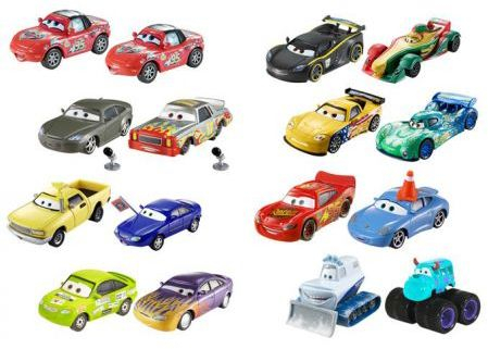 Set lodrash Mattel Disney Pixar Cars Ramone dhe Flo, 2 copë, shkalla 1:64, shumëngjyrësh