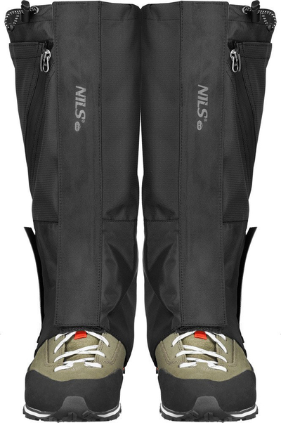 Gaiters NILS Camp NC17112, me rrjetë ventilimi, rezistente ndaj ujit, të zeza