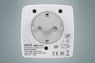 Prizë inteligjente dimeruese HomeMatic IP Dimmer Socket, 230V, kontroll nga distanca, e bardhë