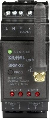 Контролер за ролетни Замел SRM-22, радио, 2 канали, 230V