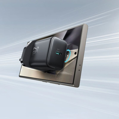 Karikues rrjeti Joyroom JR-TCF23, 25W, USB-C me kabllo 1m, i zi