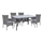Set tavolina 5-pjesësh HM10586.01 150×90 cm, gri