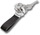 Mbajtëse çelsash Troika Leather Loop 3 Ring Key Click Holder, lëkurë, e zezë