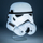 Dritë dekorative Star Wars Stormtrooper Mask, 22 cm, me USB edhe bateri, e bardhë