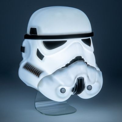 Dritë dekorative Star Wars Stormtrooper Mask, 22 cm, me USB edhe bateri, e bardhë
