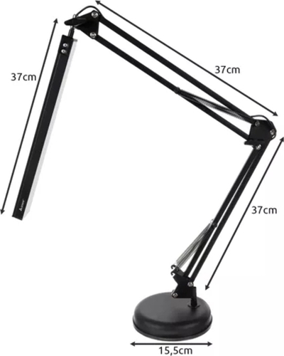 Llambë tavoline Izoxis 23503 2 në 1, LED, USB, e zezë