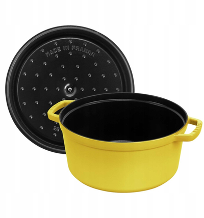 Tenkja gize STAUB Round, 26 cm, 5 L, e verdhë Lemon