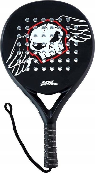 Raketë padel No Fear Beginner, 350-370 g, për fillestarë, e zezë