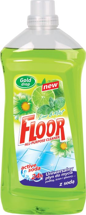 Течност за чистење под Gold Drop Floor Lime &amp; Mint, универзална, 1.5L