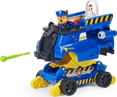Lodër makinë policie Paw Patrol Chase Rise and Rescue, set me figura, që shndërrohet, blu
