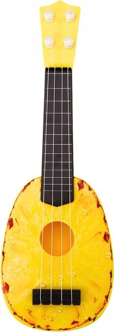 Ukulele për kalamaj Pineapple, 15", 4 tela, e verdhë