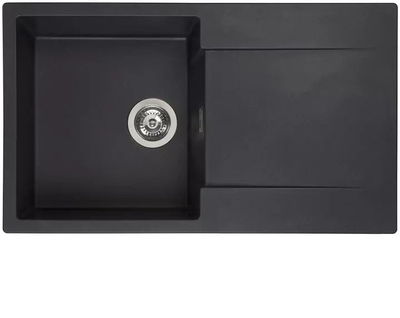 Lavabo kuzhine GraniteQ EVAN 136 XL, 86x50 cm, 1 legen, e zezë