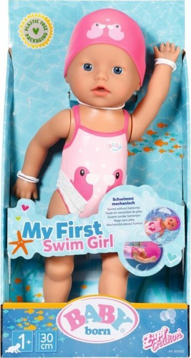 Kukull notu Baby Born My First Swim Girl, 30cm, për vaskë, rozë