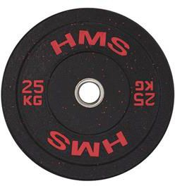 Олимписки диск HMS HTBR25, 25 kg, дупка 50 mm, црвен