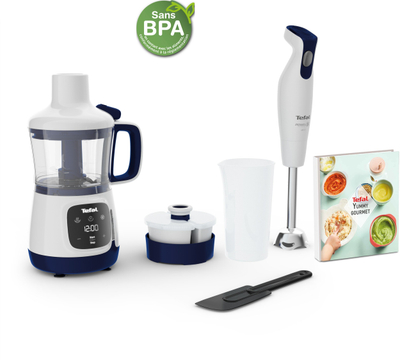 Рачен миксер Tefal HB55W430 Yummy Gourmet, 600W, 2 брзини, бел