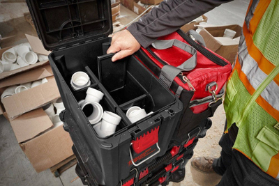 Kuti veglash Milwaukee Packout Compact, IP65, 34kg, e kuqe