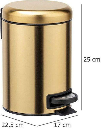 Kosh plehrash Wenko, 3L, çelik inox, ngjyrë ari