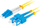 Kabllo fibror Lanberg SC UPC në LC UPC, singlemode duplex, 2m, i verdhë