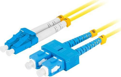 Kabllo fibror Lanberg SC UPC në LC UPC, singlemode duplex, 2m, i verdhë