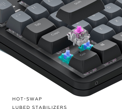 Tastierë mekanike Dark Project ALU87A Midnight TKL G3MS Zircon, RGB, me kabllo, e zezë