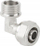 Gypthyesje këndore Hydroland PEX, 16x1/2, bronz me nikel, për tuba PeX